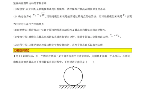 模型11、竖直面圆周运动（解析版）_全国高考模拟卷_2024各科知识点合卷集（非实时各地名校卷）_巧解题2024高考物理模型全归纳(12)份