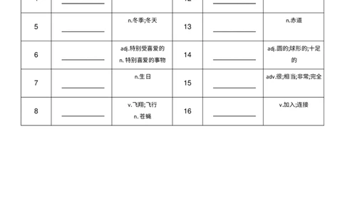 Unit4中译英_小学教辅2026新版+暑假衔接_《小学英语单词默写表》_外研版（三起）_3-6年级上册_2025秋四年级上册新教材单词默写_Unit4