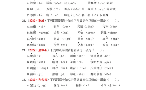 专题01字音综合训练-2023年小升初语文真题汇编（全国版）_北京小升初全套文件_语文_2023届小升初语文真题汇编（全国版）(55)份
