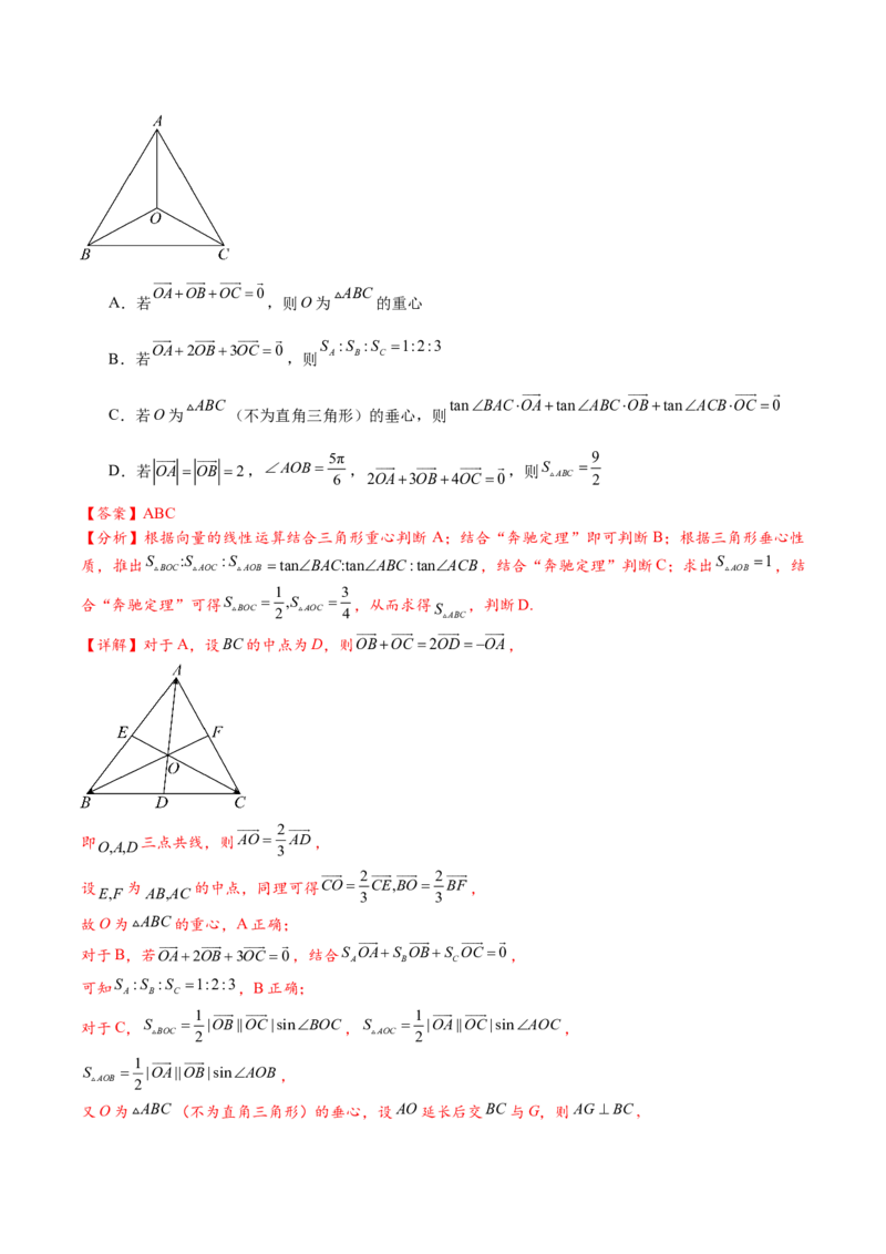 热点专题6-1平面向量重难点题型17类题型汇总（解析版）-2025年高考数学二轮热点题型追踪与重难点专题突破（新高考专用）_2025年新高考资料_二轮复习