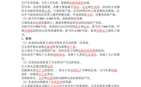 历史选择性必修2经济与社会生活（教师版）35页_07高考历史_2025年新高考资料_专项复习_统编版高中历史知识点总结（教师版+学生版）