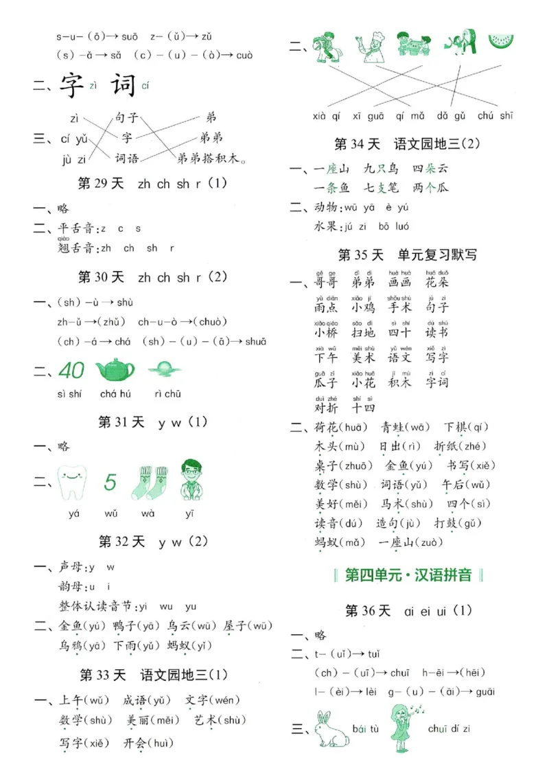 一年级上册语文每日10分钟睡前默写小纸条_小学1-6年级常用的上册资源汇总_一年级上册资料