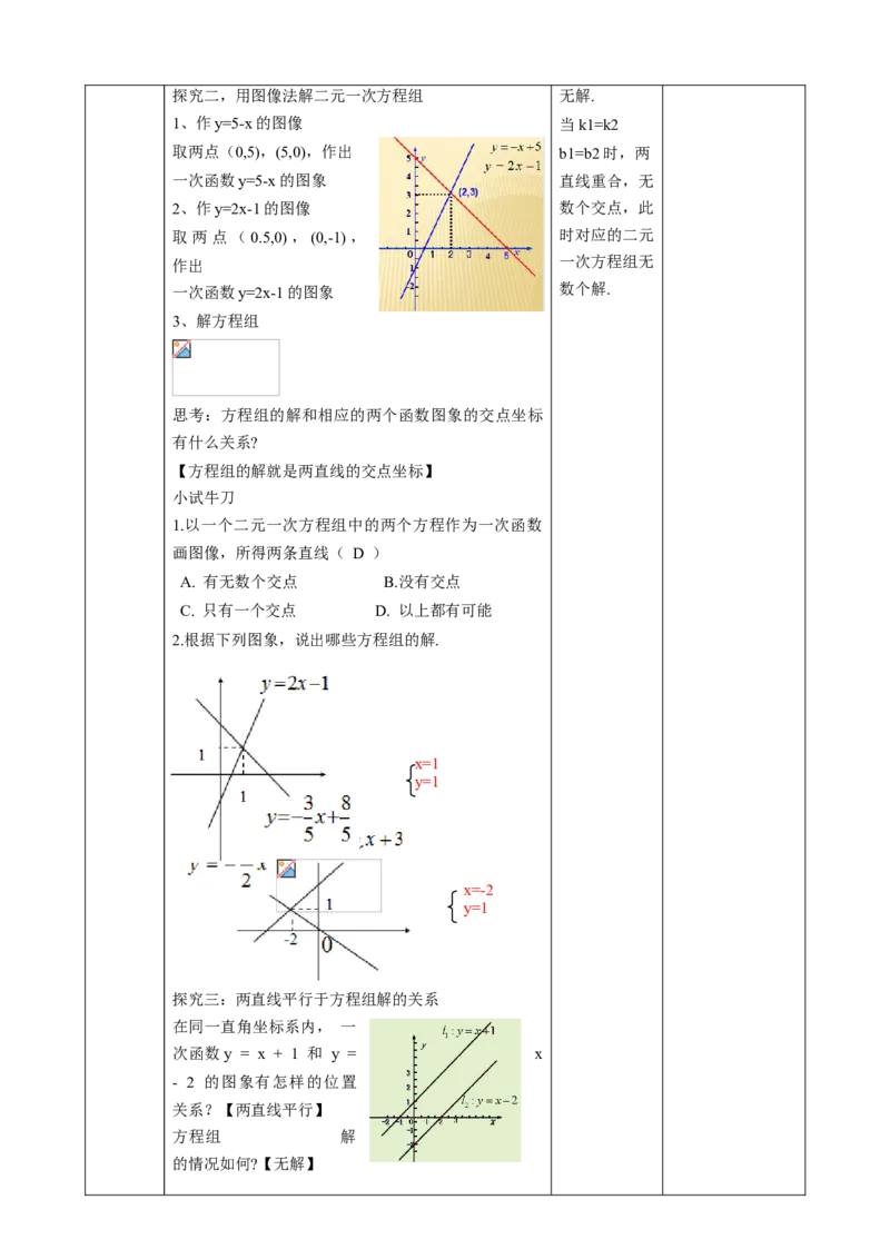 精7北师大版（2024）八年级数学上册第五章5.4二元一次方程与一次函数课时计划_北师大初中数学_8上-北师大版初中数学_初中数学北师大8上-2025秋季新版_第二套推荐25