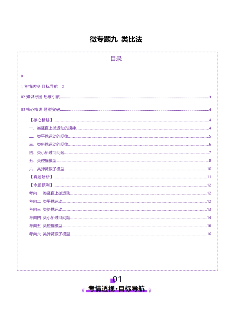 微专题九类比法（讲义）（原卷版）_03高考英语_2025年新高考资料_二轮复习_01高考语文等多个文件_上好课2025年高考物理二轮复习讲练测（新高考通用）