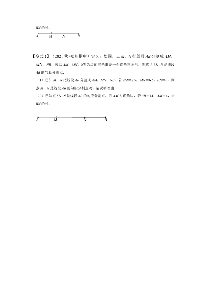 （挑战压轴）专题1.5勾股定理与分类讨论-2022-2023学年八年级数学上册《同步考点解读&bull;专题训练》（北师大版）_北师大初中数学_8上-北师大版初中数学_旧版_06专项讲练