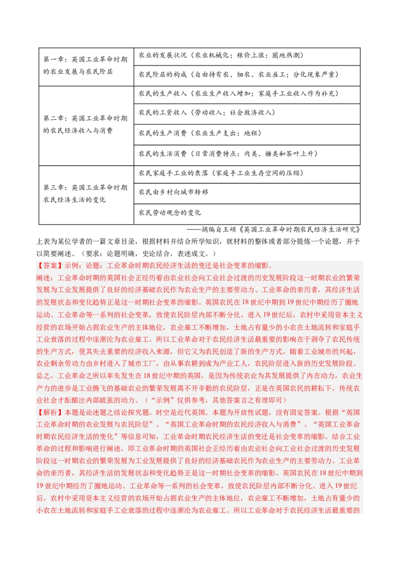 押第20题世界近现代化（解析版）_07高考历史_2024年新高考资料_52024三轮冲刺_备战2024年高考历史临考题号押题（辽宁、黑龙江、吉林专用）322866720