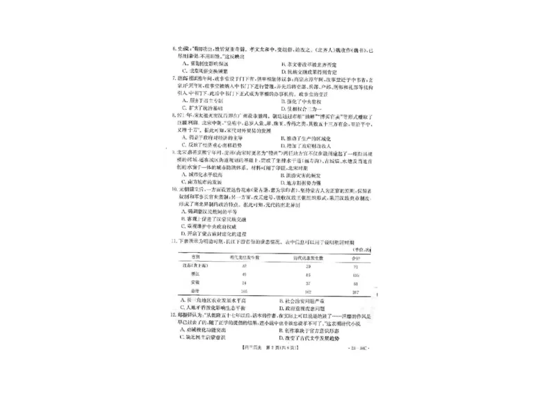 历史_07高考历史_历史高考模拟题_旧高考_2023年_2023内蒙古高三金太阳联考（34C）9.29-30历史