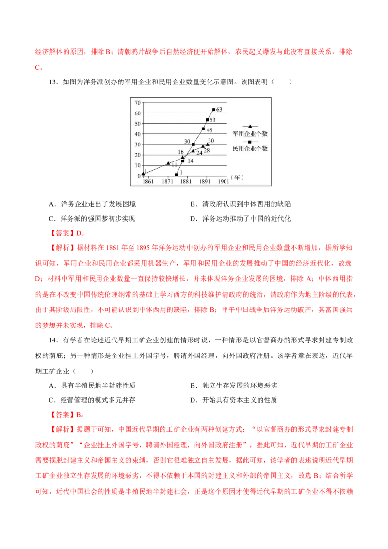 押江苏卷第6题1840-1912：晚清时期的内忧外患与救亡图存（解析版）_07高考历史_2024年新高考资料_52024三轮冲刺_备战2024年高考历史临考题号押题（江苏专用）323111722