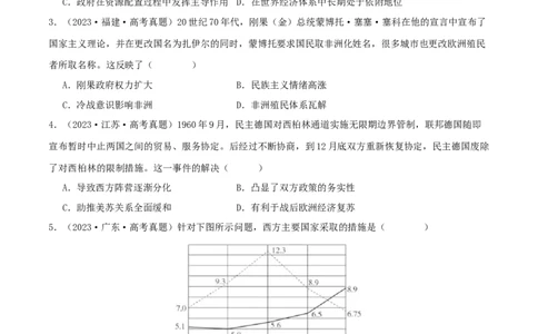 押新高考第16题二战后的世界（原卷版）_07高考历史_2024年新高考资料_52024三轮冲刺_备战2024年高考历史临考题号押题（新高考通用）322946313