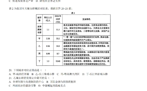 地理+解析常州26上期末_全国高考模拟卷_2026年2月_260201常州市2025-2026学年第一学期高三期末质量调研（全科）_常州市2025-2026学年第一学期高三期末质量调研地理+答案