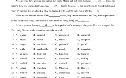 押天津卷16~35题完形填空（解析版）_03高考英语_2024年新高考资料_5.2024三轮冲刺_备战2024年高考英语临考题号押题（天津专用）322996310