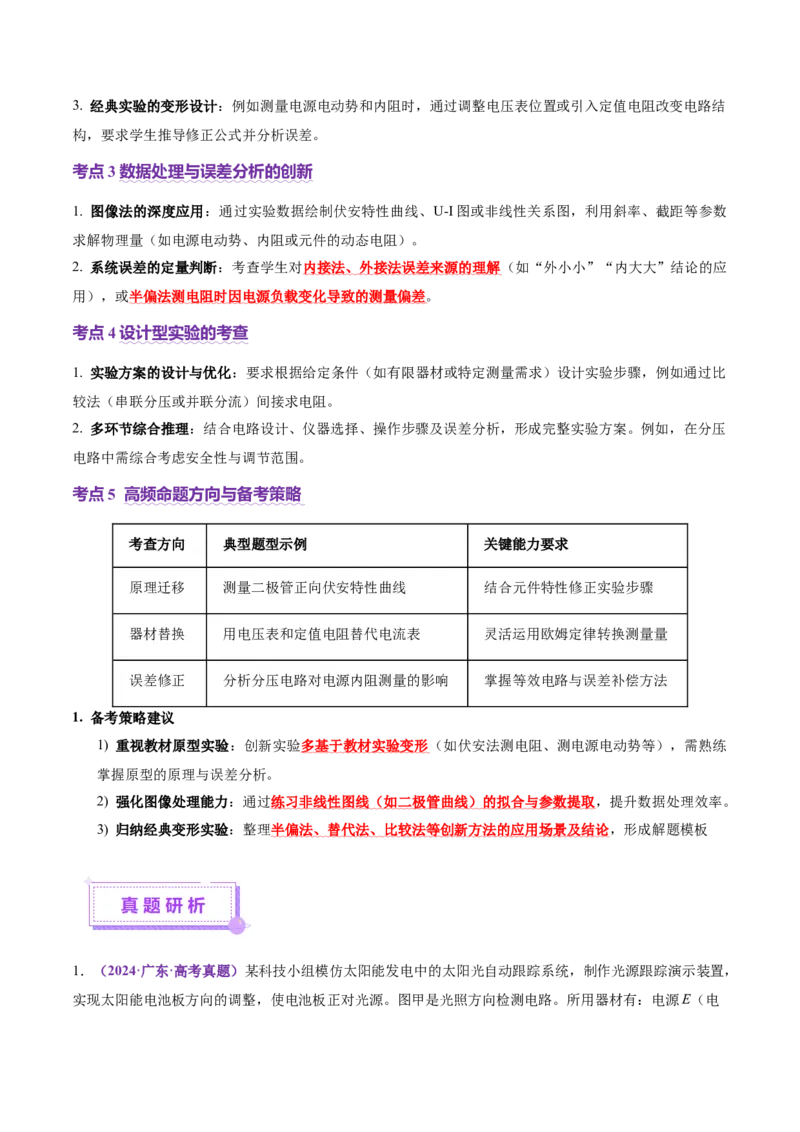 微专题五创新实验（讲义）（原卷版）_03高考英语_2025年新高考资料_二轮复习_01高考语文等多个文件_上好课2025年高考物理二轮复习讲练测（新高考通用）