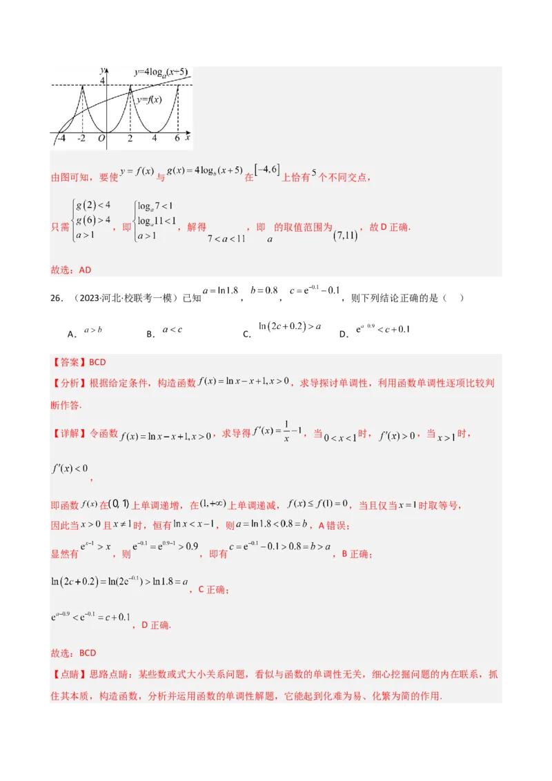 冲刺2024年高考&mdash;&mdash;专题六函数与导函数多选题专练六十题（解析版）_02高考数学_2024年新高考资料_3.2024专项复习_满分冲刺2024年高考数学多选题分类必刷题（新高考专用）