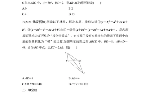 提优点5　极化恒等式与等和线_2025年新高考资料_二轮复习_2025届高考数学二轮复习课件+练习