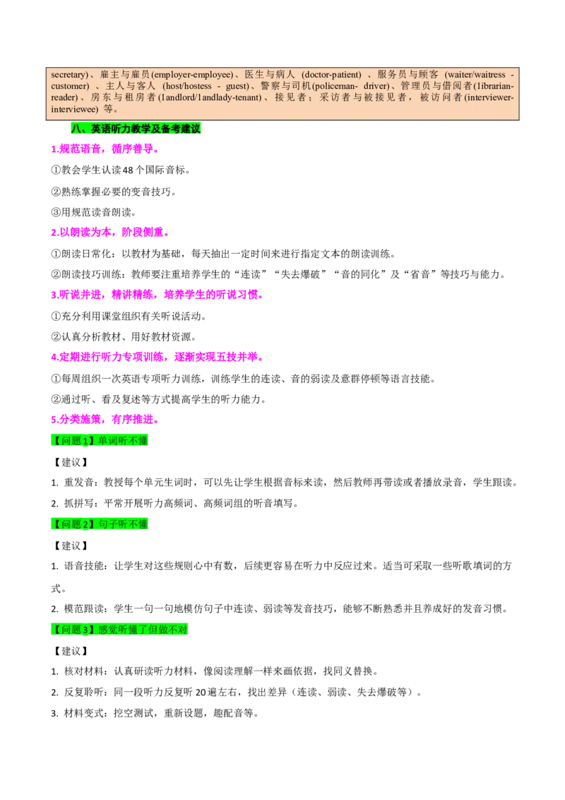 听力专题高考英语听力满分对策（讲义）解析版_2025年新高考资料_二轮复习_01高考语文等多个文件_上好课2025年高考英语二轮复习讲练测（新高考通用）_第八部分听力