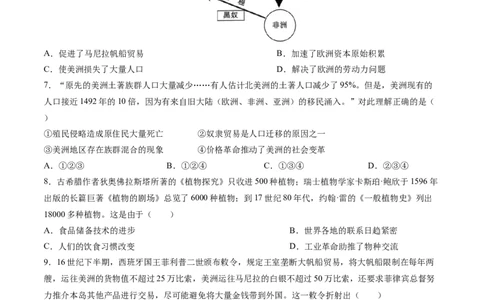 单元突破卷14走向整体的世界（原卷版）_07高考历史_2025年新高考资料_一轮复习_2025年高考历史一轮复习考点通关卷（新高考通用）