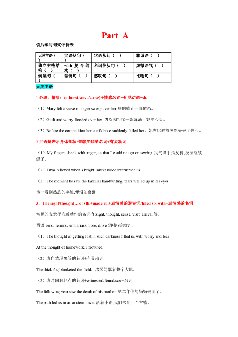培优冲刺专练08读后续写（原卷版）查缺补漏_03高考英语_2024年新高考资料_5.2024三轮冲刺_2024年高考英语复习冲刺过关（全国通用）