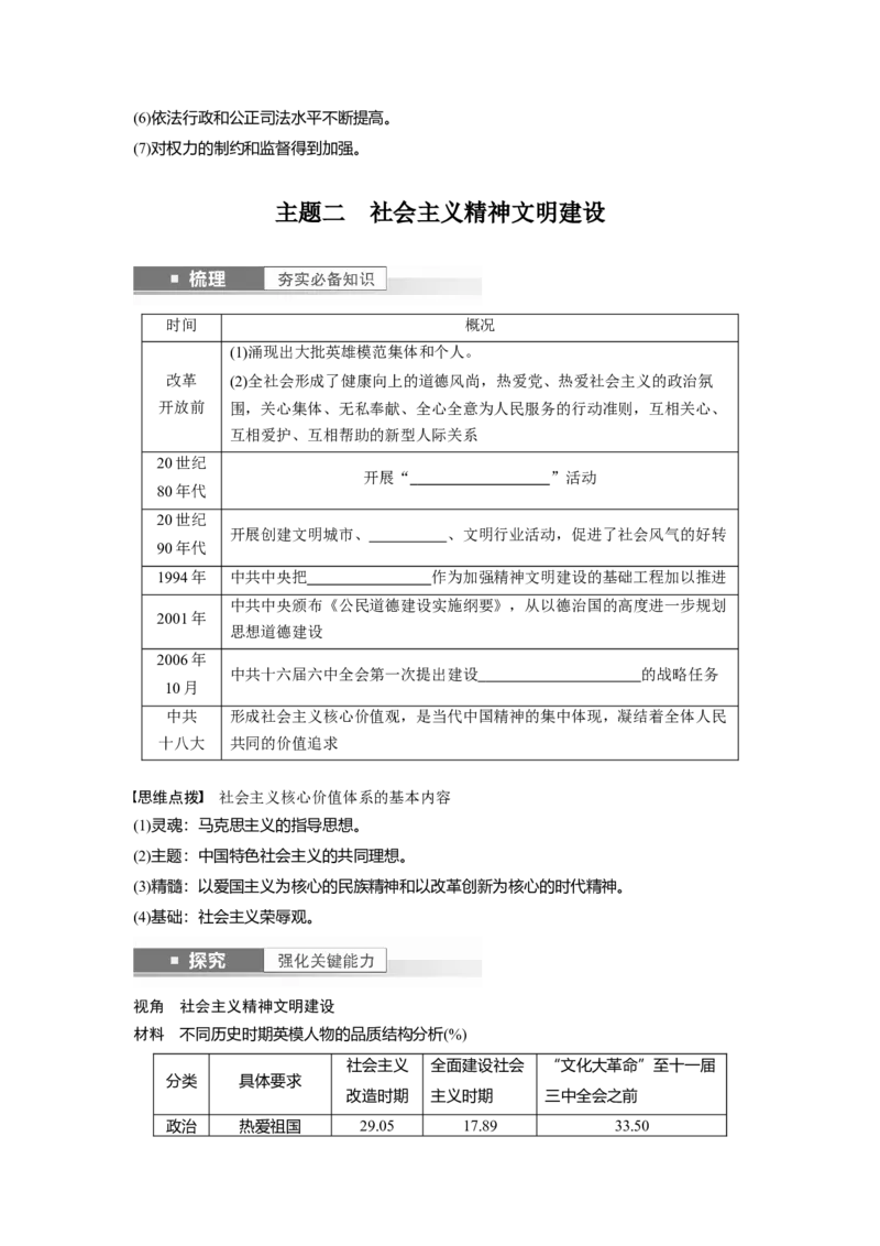 板块3第9单元第25讲　现代中国的法治和精神文明建设_07高考历史_2024年新高考资料_1.2024一轮复习_2024年高考历史一轮复习讲义（部编版）_学生版在此文件夹_学生用书Word版文档