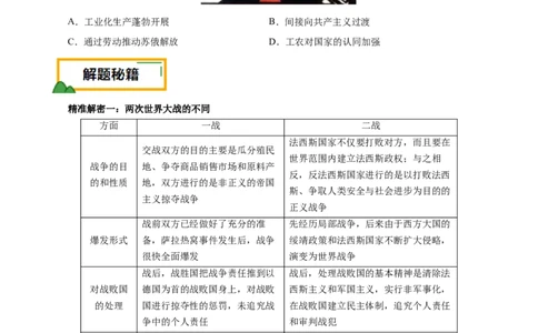 押江苏卷第15题一战至二战（原卷版）_07高考历史_2024年新高考资料_52024三轮冲刺_备战2024年高考历史临考题号押题（江苏专用）323111722