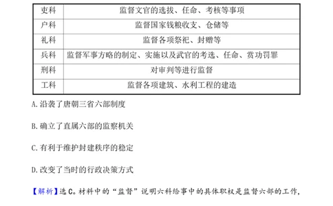 单元测试_07高考历史_新高考复习资料_2022年新高考复习资料_2022届一轮复习讲练结合7.11更新_系列1_第二十一单元官员的选拔与管理