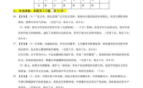 信息必刷卷02（15+4）（参考答案）_07高考历史_2025年新高考资料_2025考前信息卷_2025年高考历史考前信息必刷卷（新高考通用）34445865