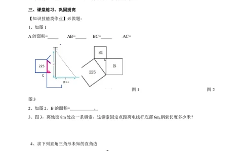 精1北师大版（2024）八年级数学上册第一章《勾股定理》1.1探索勾股定理导学案_北师大初中数学_8上-北师大版初中数学_初中数学北师大8上-2025秋季新版_第二套推荐25