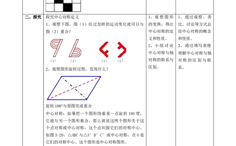 精6北师大版（2024）八下3.2图形的旋转（中心对称）教学设计_北师大初中数学_8下-北师大版初中数学_2026春新版_第二套-东方_01.北师大数学8下第2套课件+教案+单元设计26春更新中