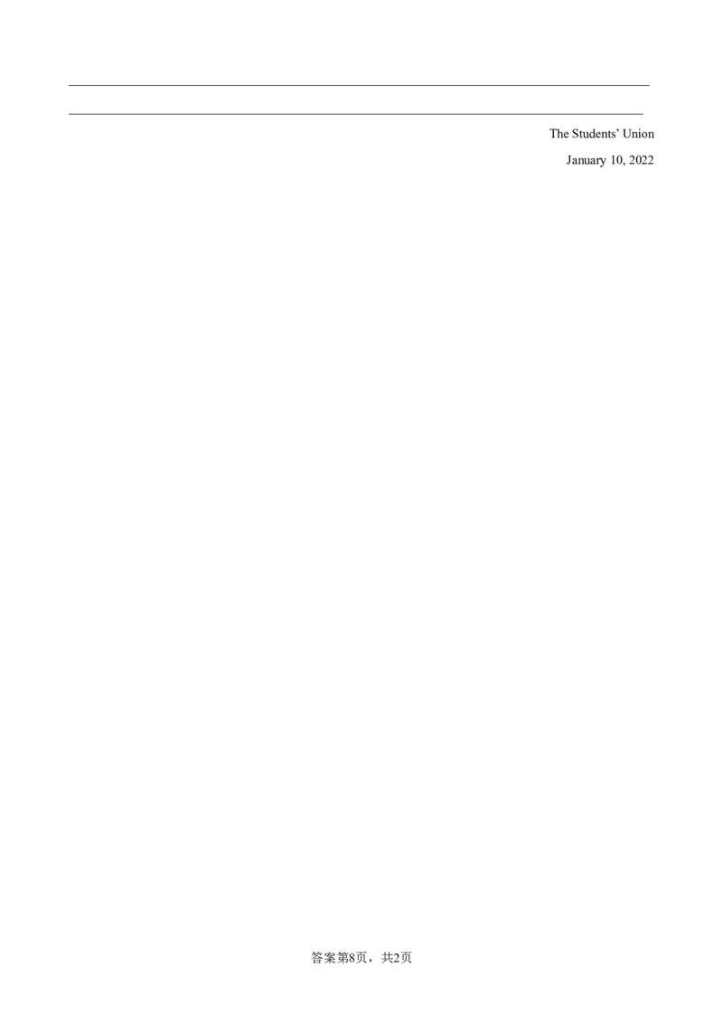 单元提升卷08Unit2WildlifeProtection（原卷版）_03高考英语_新高考复习资料_2024年新高考资料_一轮复习资料_完2024年高考英语一轮复习考点通关卷（新高考）_单元提升卷（01-16）