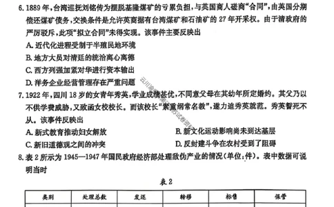 历史楚雄州2025-2026学年上学期高三期末教育学业质量监测试卷答案_全国高考模拟卷_2026年2月_260208云南省楚雄州2025-2026学年上学期高三期末教育学业质量监测