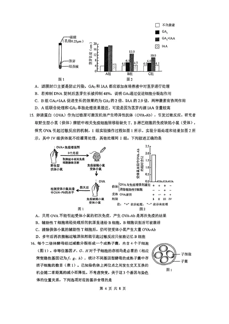 生物试题卷_全国高考模拟卷_2026年2月_260205广东省华附、省实、广雅、深中2026届高三四校联考1月期末