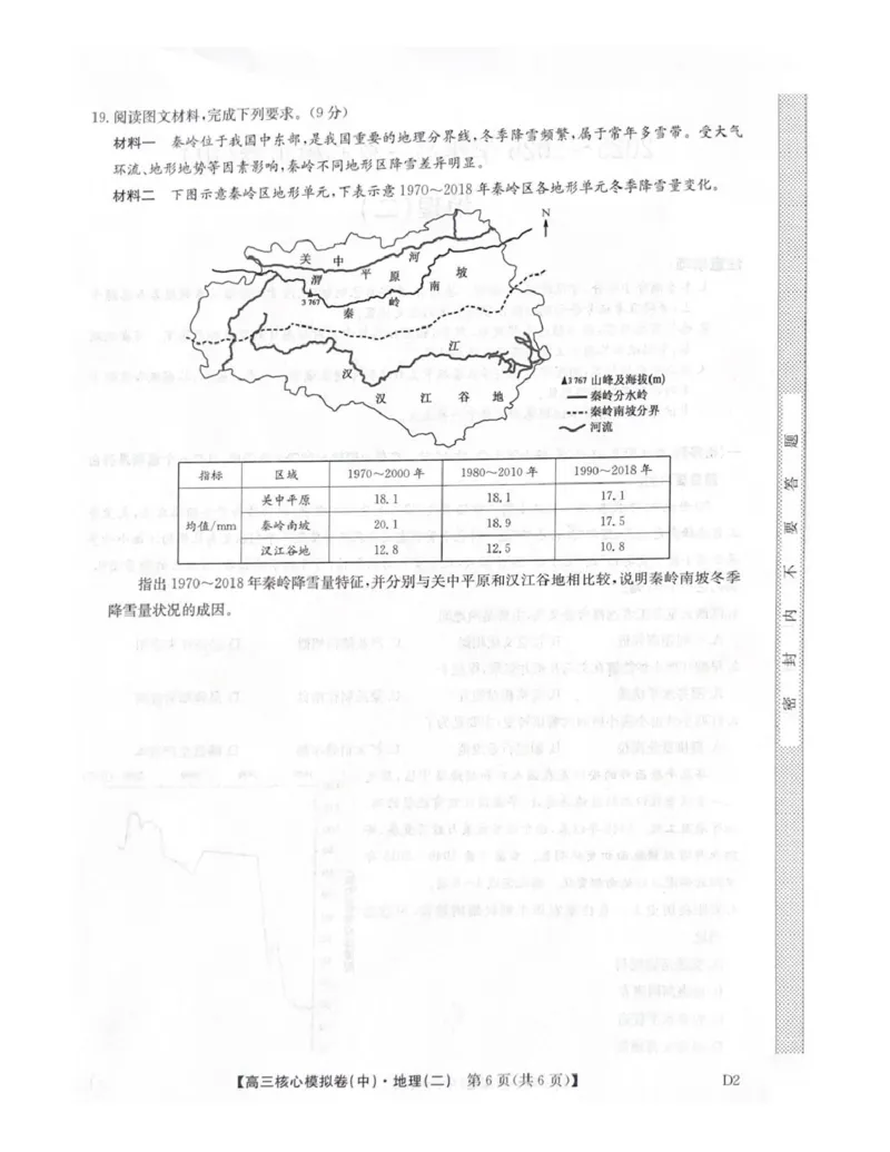 2025-2026学年上学期高三期末考试地理试题_全国高考模拟卷_2026年2月_260206九师联盟2025-2026学年高三核心模拟卷（中）（二）（全科）