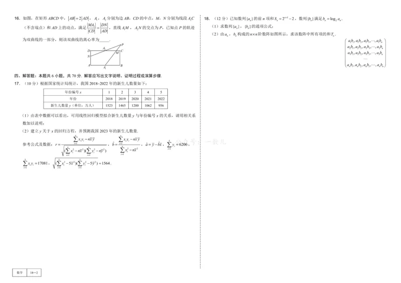 试卷册&middot;核心卷40套_全国高考模拟卷_2024各科知识点合卷集（非实时各地名校卷）_一数核心卷40套