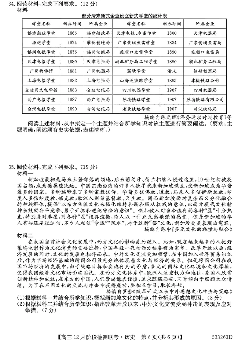 安徽省耀正优+2022-2023学年高三上学期12月联考历史试题_07高考历史_历史高考模拟题_旧高考_2023年