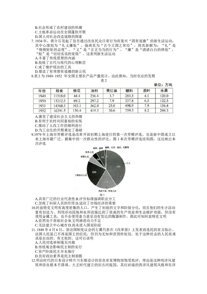 山东省菏泽市2022-2023学年高三上学期期末考试历史试题_07高考历史_历史高考模拟题_新高考_2023年_2023山东省菏泽市高三上学期期末考试历史_2023山东省菏泽市高三上学期期末考试历史