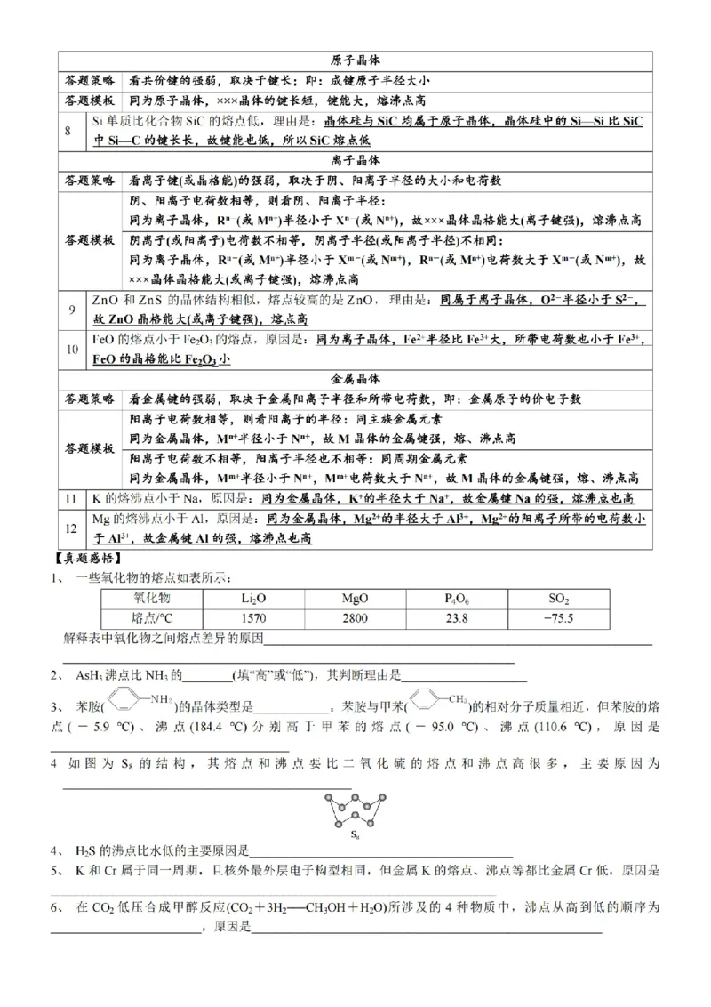 2026高中化学结构技巧总结_全国高考模拟卷
