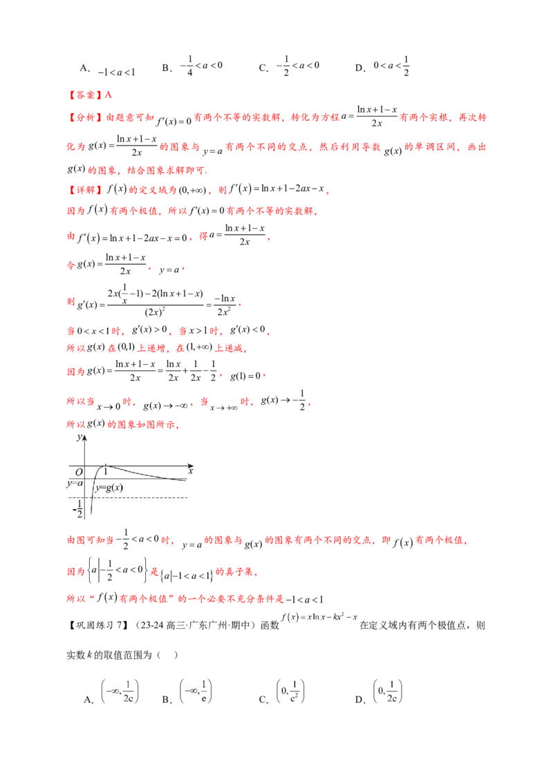 热点专题3-4导数与函数极值与最值8类题型（解析版）--2025年高考数学热点题型追踪与重难点专题突破（新高考专用）_2025年新高考资料_二轮复习
