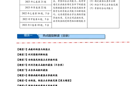 热点专题3-4导数与函数极值与最值8类题型（解析版）--2025年高考数学热点题型追踪与重难点专题突破（新高考专用）_2025年新高考资料_二轮复习