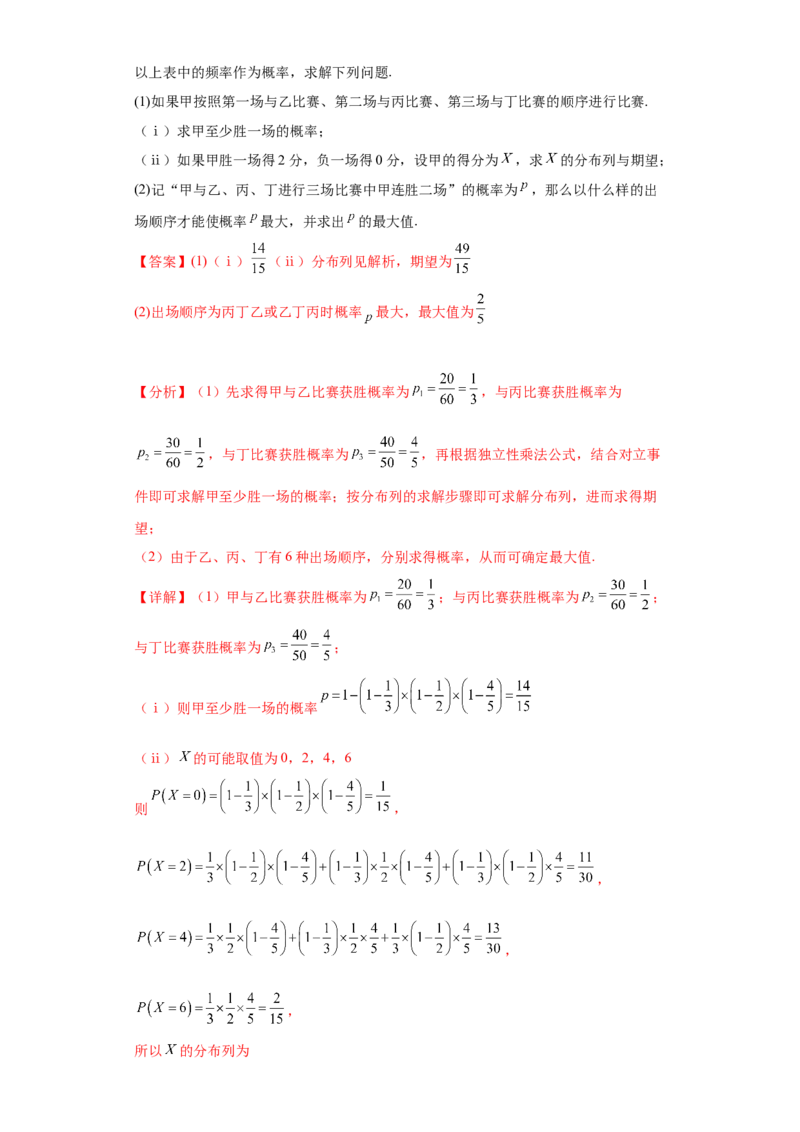 专题04首届新高考-概率统计大题综合-冲刺双一流之大题必刷备战2024年高考数学冲刺双一流之大题必刷满分冲刺（首届新高考江西、广西、贵州、甘肃专用）解析版_全国高考模拟卷