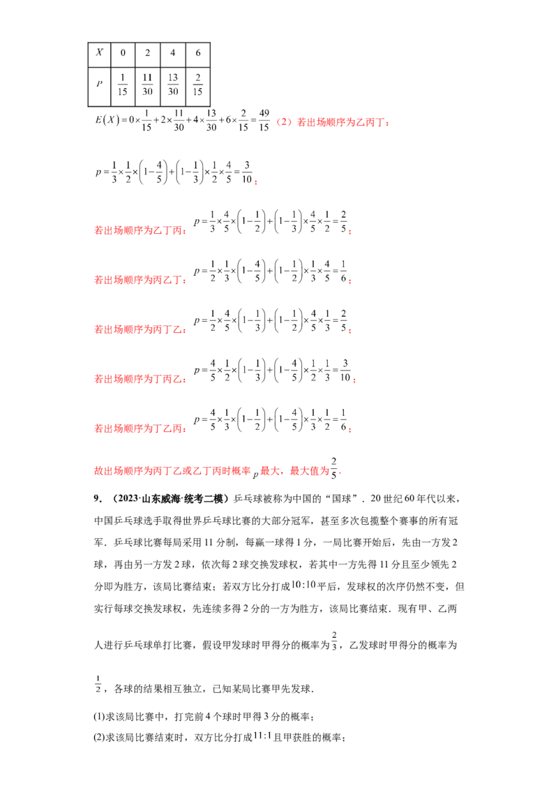 专题04首届新高考-概率统计大题综合-冲刺双一流之大题必刷备战2024年高考数学冲刺双一流之大题必刷满分冲刺（首届新高考江西、广西、贵州、甘肃专用）解析版_全国高考模拟卷