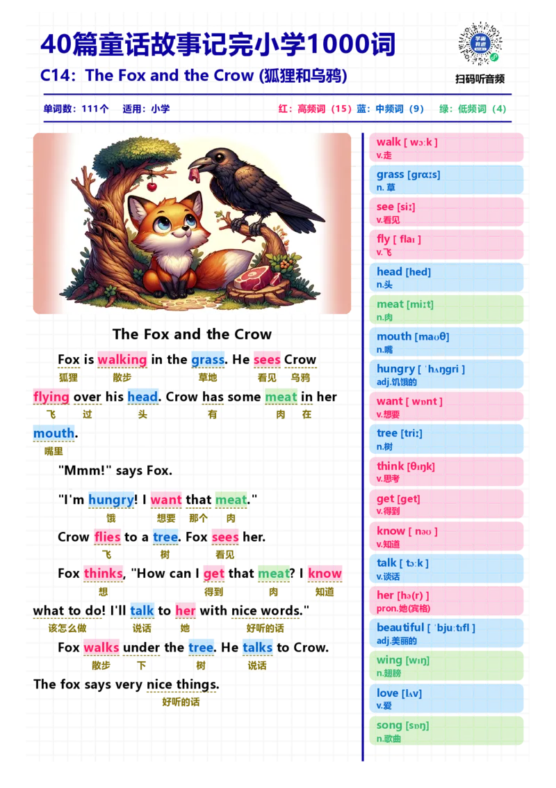 40篇短文记完小学1000核心词汇文章_Password_Removed_小学1-6年级常用的上册资源汇总_一年级上册资料