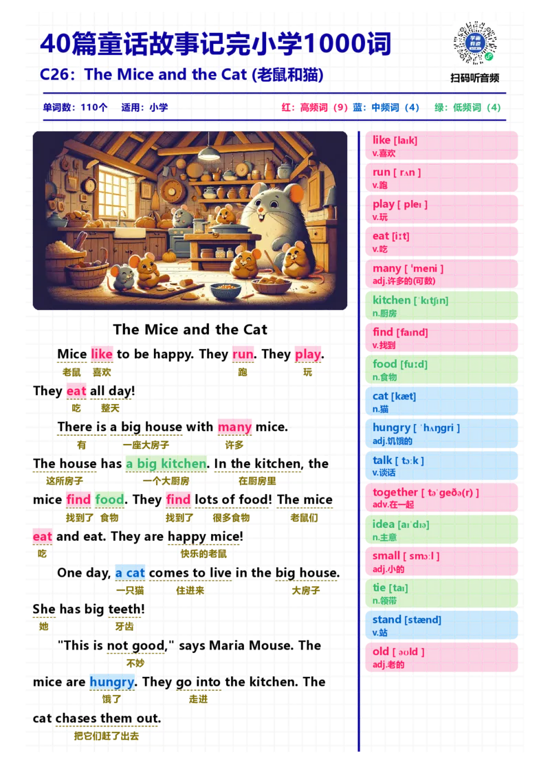 40篇短文记完小学1000核心词汇文章_Password_Removed_小学1-6年级常用的上册资源汇总_一年级上册资料
