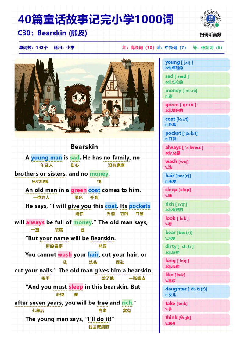 40篇短文记完小学1000核心词汇文章_Password_Removed_小学1-6年级常用的上册资源汇总_一年级上册资料