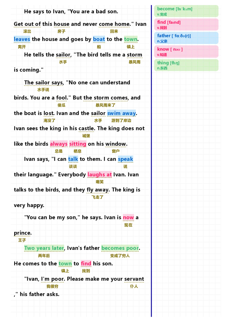40篇短文记完小学1000核心词汇文章_Password_Removed_小学1-6年级常用的上册资源汇总_一年级上册资料