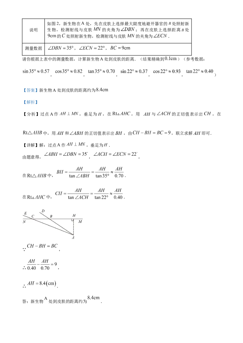 精品解析：2023年甘肃省武威市中考数学真题（解析版）_new_北师大初中数学_9下-北师大版初中数学_05习题试卷_6中考真题_2023各地中考真题