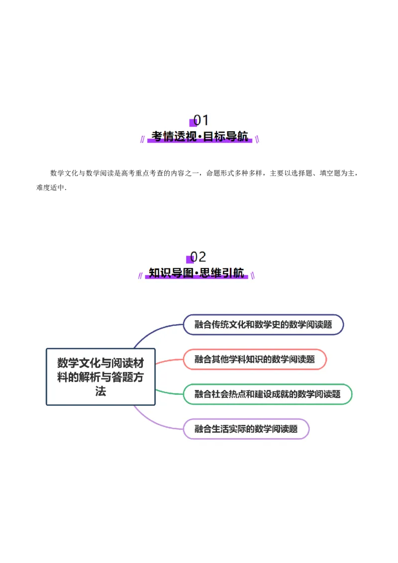 技巧03数学文化与阅读材料的解析与答题方法（原卷版）_2025年新高考资料_二轮复习_上好课2025年高考数学二轮复习讲练测（新高考通用）3379306
