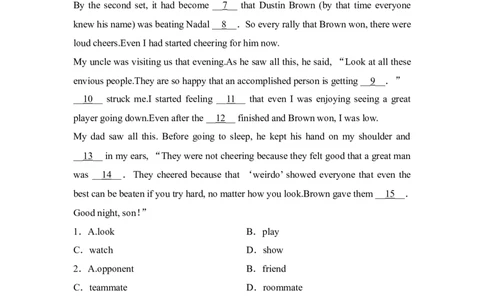 原卷_03高考英语_新高考复习资料_2022年新高考资料_2022年新高考英语二轮复习_2022年新高考英语二轮高考题型组合训练_2022年新高考英语二轮复习高考题型组合练五（原卷+解析卷）