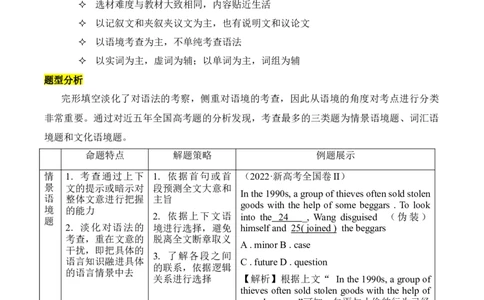 完形填空(解析版)-备战2023年高考英语一轮复习考点微专题_03高考英语_新高考复习资料_2023年新高考资料_一轮复习_备战2023年高考英语一轮复习考点微专题（新高考专用）_三、语言运用