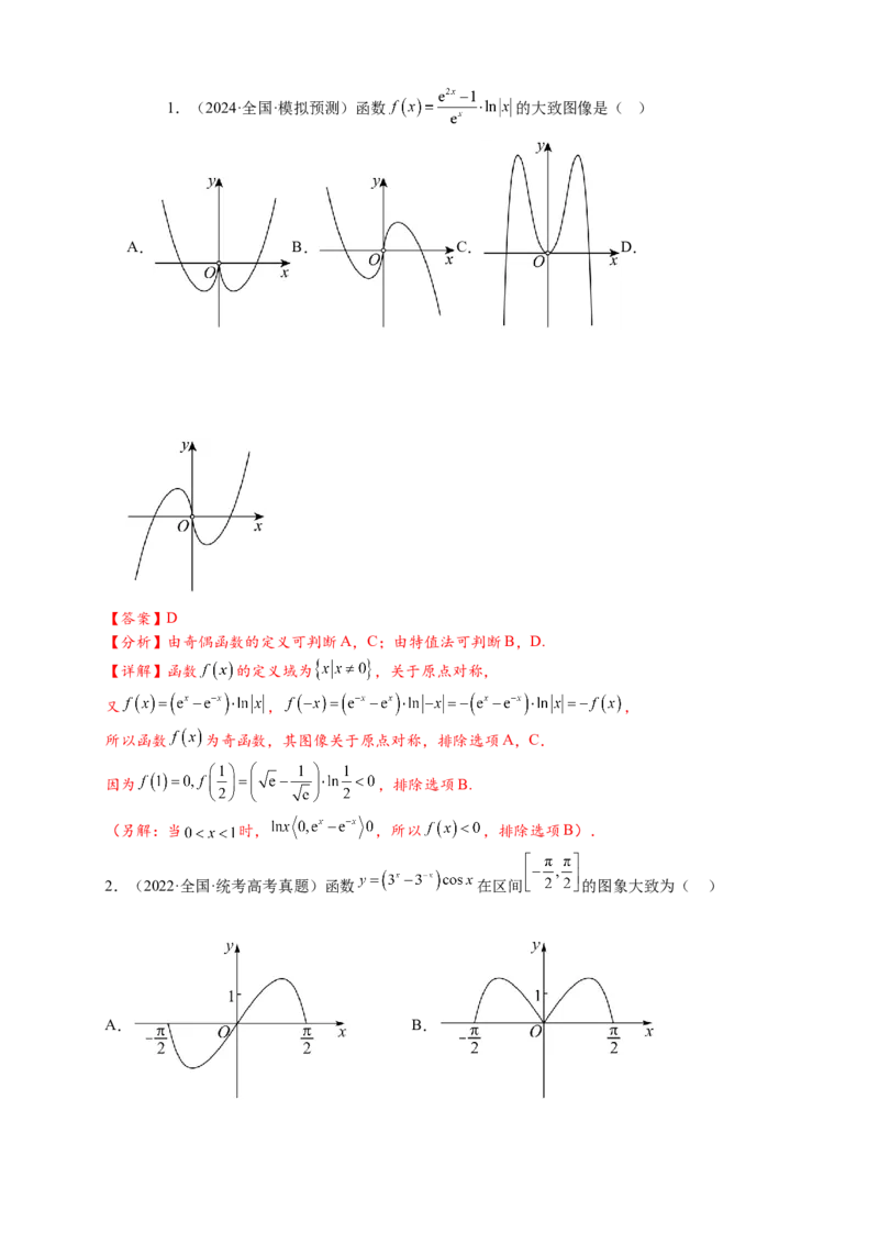 热点专题2-6函数与图像（解析版）8类题型-2025年高考数学热点题型追踪与重难点专题突破（新高考专用）_2025年新高考资料_二轮复习