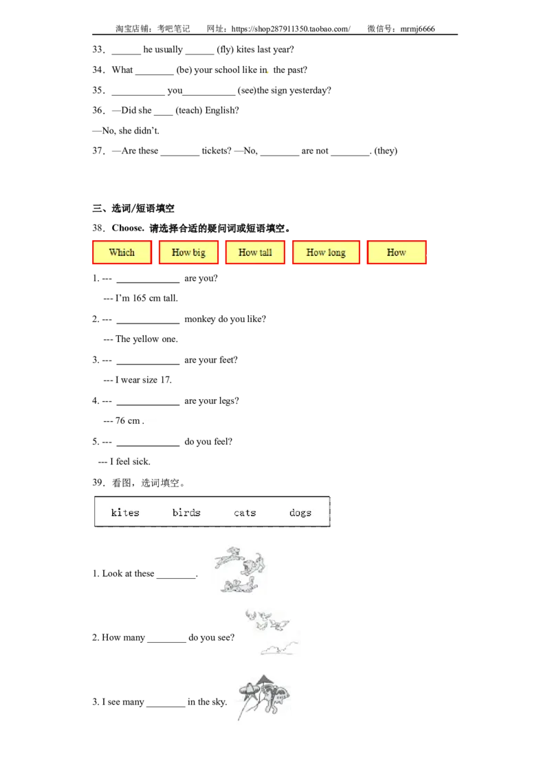 2023年小升初英语语法专题突破-疑问句北京版_北京小升初全套文件_英语_2022-2023学年小升初英语语法专题突破（北京版）2987575(13)份