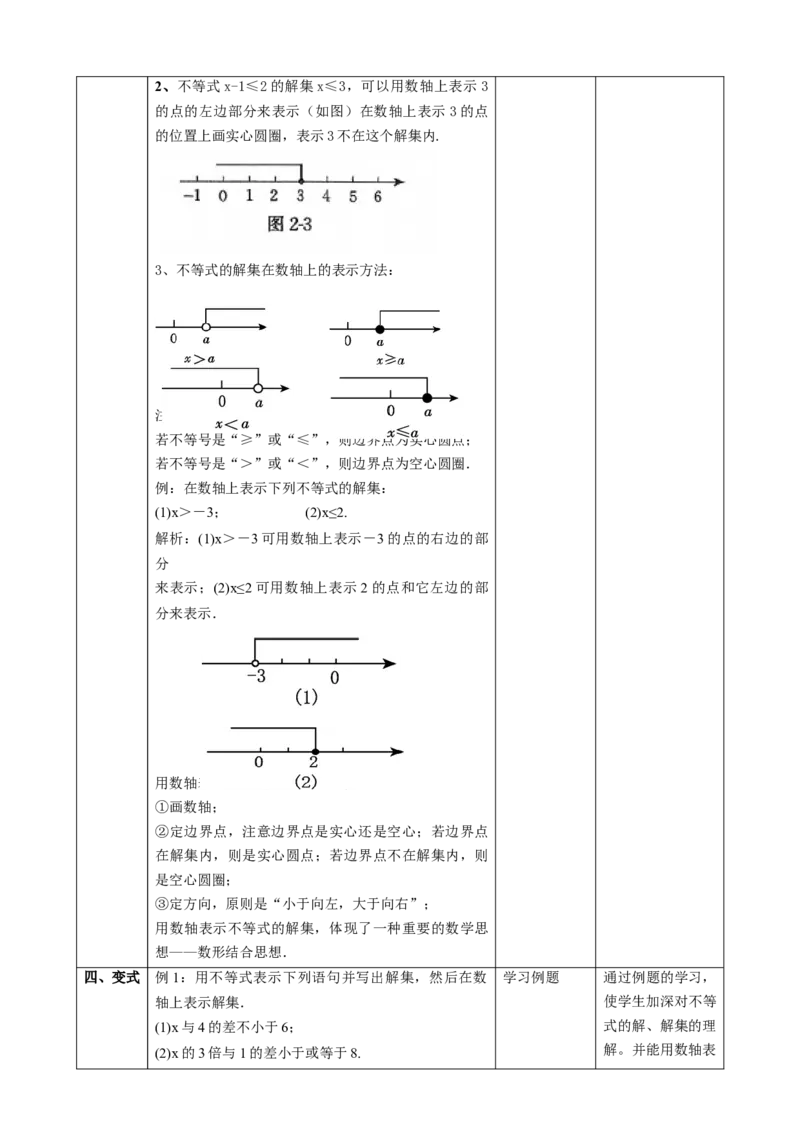 精2北师大版（2024）八下2.1不等式的解课时计划_北师大初中数学_8下-北师大版初中数学_2026春新版_第二套-东方_01.北师大数学8下第2套课件+教案+单元设计26春更新中